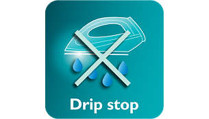 Systém Drip Stop proti odkvapkávaniu zabráni vzniku škvŕn na látke počas žehlenia
