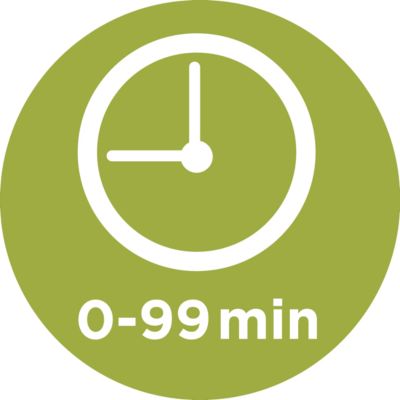Easy to use timer for 0 – 99 minute settings
