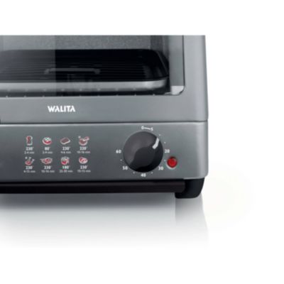 O timer de 45 minutos desliga o forno no final do tempo programado