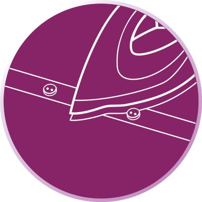 Kolme täpsusastmega ots, et triikrauda oleks optimaalne juhtida ja nähtavus oleks hea