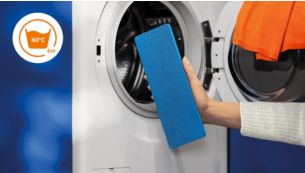 Makkelijk te verwijderen dweildoek en snel te reinigen in de wasmachine bij maximaal 40&deg;C.