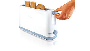 High lift feature to easily remove small pieces of bread