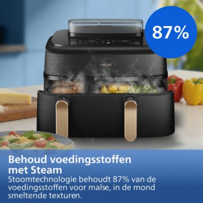 Onze eerste Airfryer met twee manden én stoomfunctie