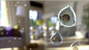 NanoCloud 蒸发技术可减少 99% 的细菌散布*