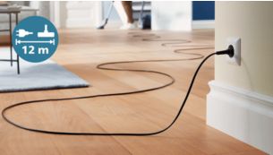 Gro&szlig;e Reichweite von 12&nbsp;Metern ohne Steckdosenwechsel