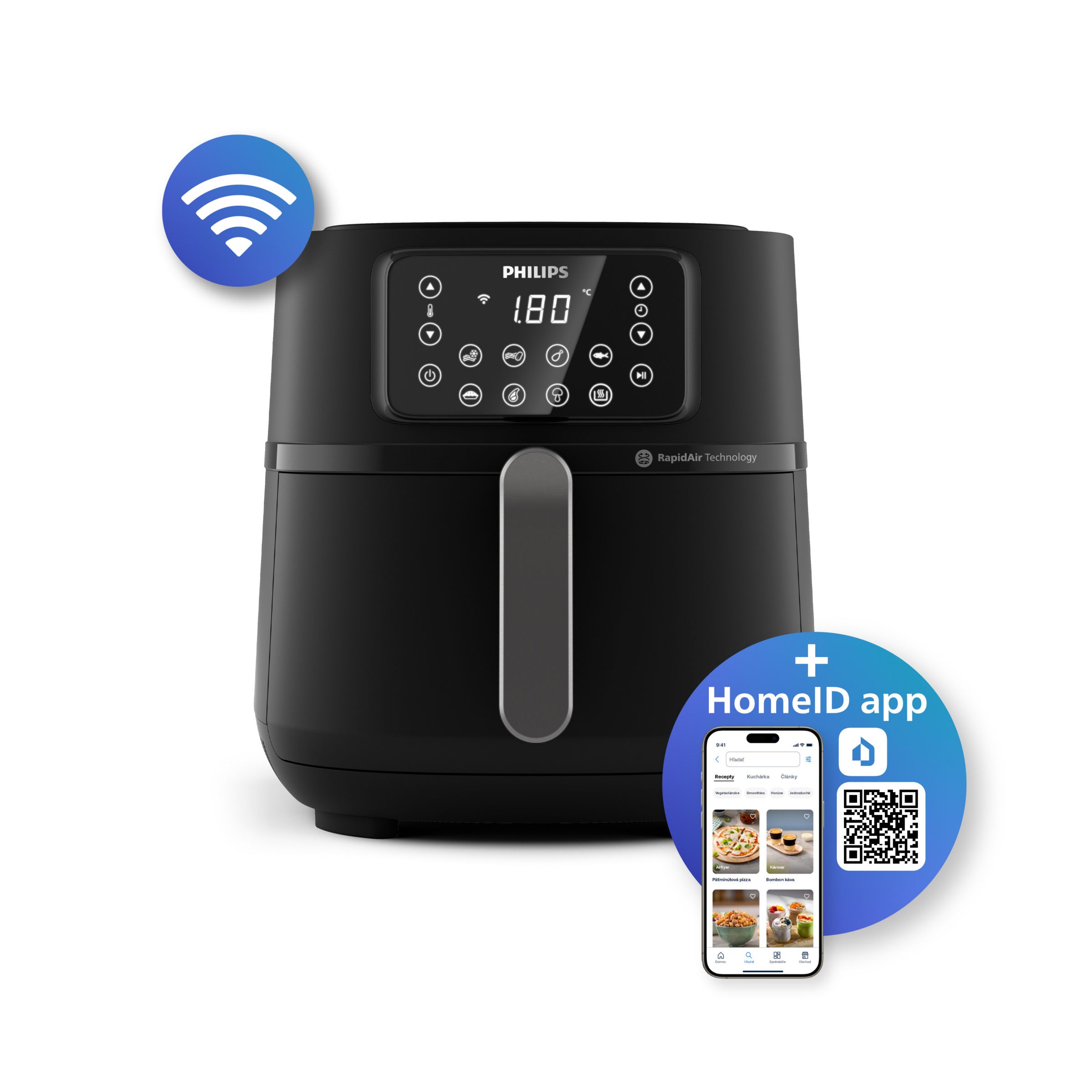 Philips Horkovzdušná Fritéza Airfryer - 5000 Series XXL Connected - HD9285/90