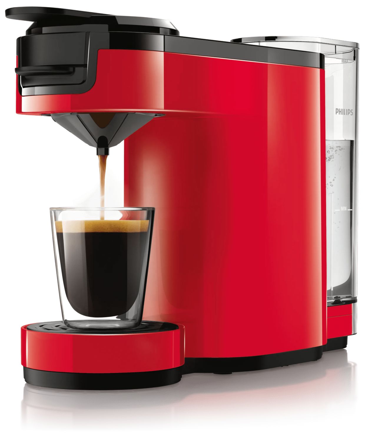 Verrukkelijke, intense koffie met &eacute;&eacute;n druk op de knop