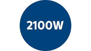 Leistungsstarker 2100-Watt-Motor für hervorragende Reinigungsergebnisse