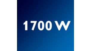 1700 Watt heating system for fast heat-up of the water