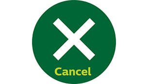 Cancel button for instant shut-off