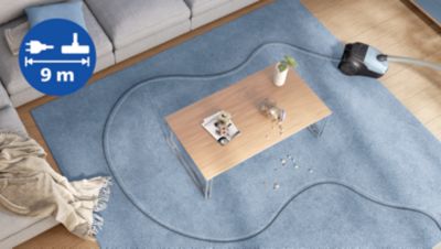 Z 9-metrskim dosegom lahko posesate večjo površino brez izklapljanja kabla