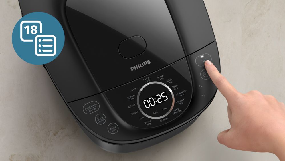 18 optimised menus, and keep warm up to 48 hours