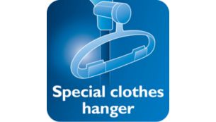 Porte-cintres avec fonction de stabilisation pendant le d&eacute;froissage Hang&Lock
