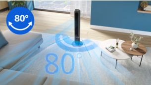 توزيع هواء واسع يبرد الغرفة بأكملها