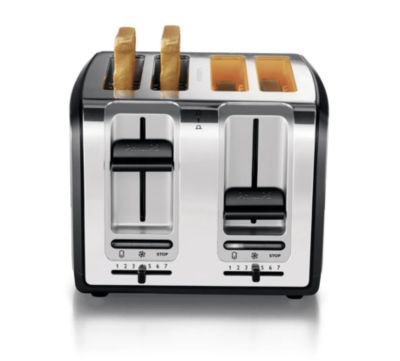 To toast 2 slices independently or 4 at the same time