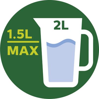 Максимална вместимост на каната 2 л, работна вместимост на каната 1,5 л