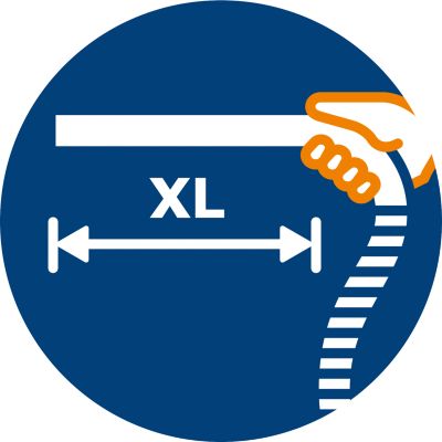 Mango adicional para facilitar el transporte con la función de enrollador de cable