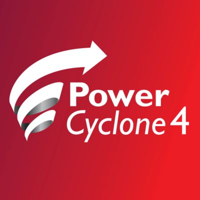 PowerCyclone 4 technology separates dust and air in one go