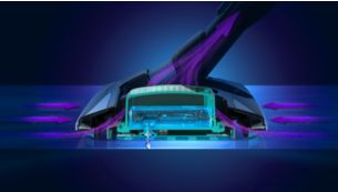 Siurbkite ir valykite vienu sklandžiu judesiu