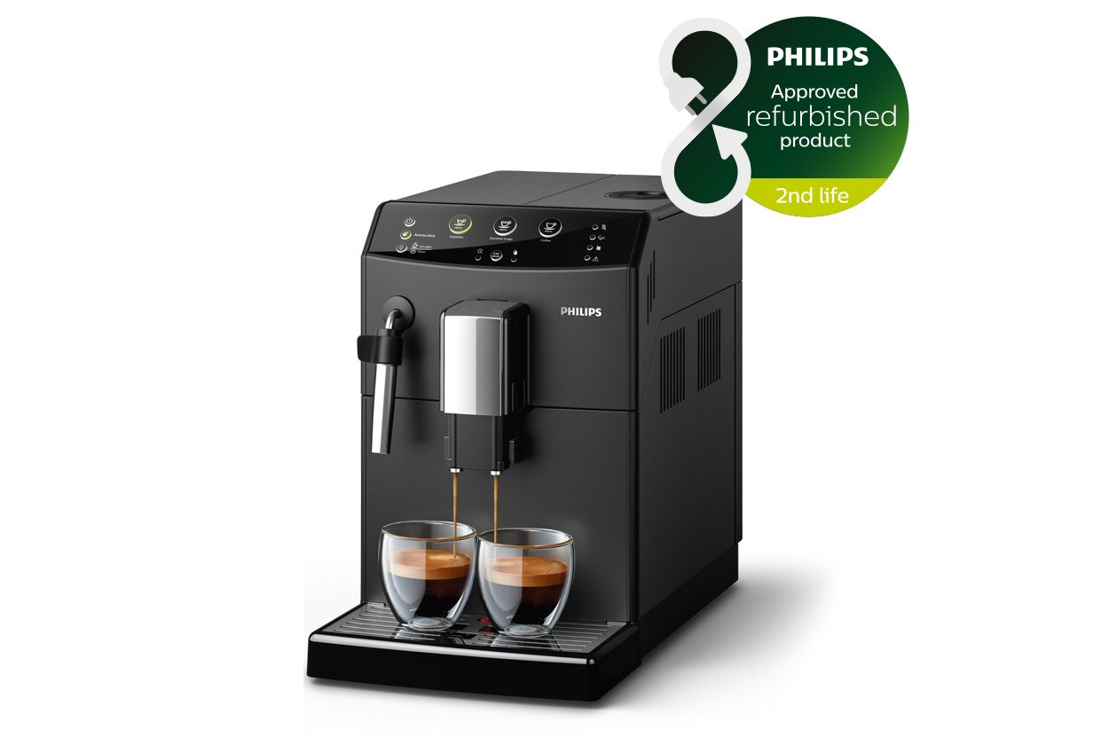 Met één druk op de knop heerlijke koffie van versgemalen bonen