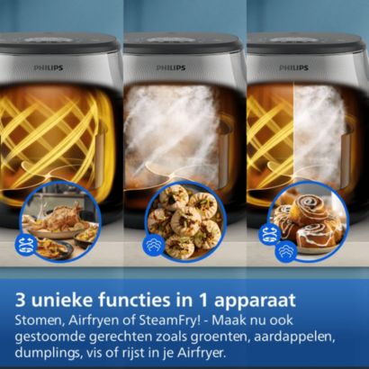Frituur, gril, bak... en stoom!