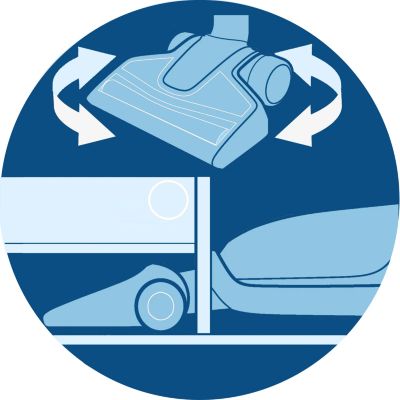 Máxima flexibilidad para limpiar áreas difíciles