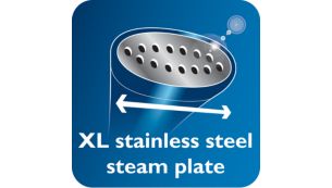 XL Stainless steel steam plate for faster results