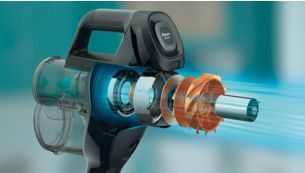 PowerBlade motor is engineered for high air speed