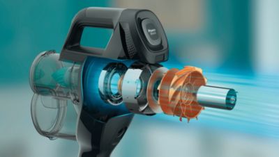 PowerBlade motor is engineered for high air speed