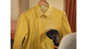 Steam garments anytime, anywhere. No ironing board needed.