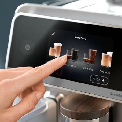 EP8757/20 - Silver, Silver Chrome, Espresso machine, LatteGo Pro, Rita, 8000 series, S8000, EP8757, Café Aromis