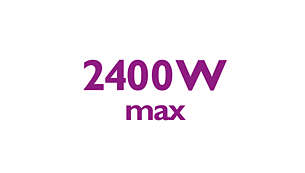 A 2400 W teljesítmény gyors felmelegedést biztosít