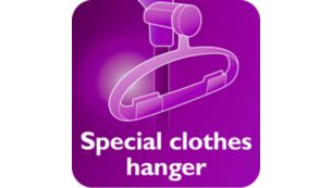 Hanger with hang&lock feature for stability during steaming