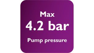 Pression de pompe maxi. 4,2&nbsp;bars