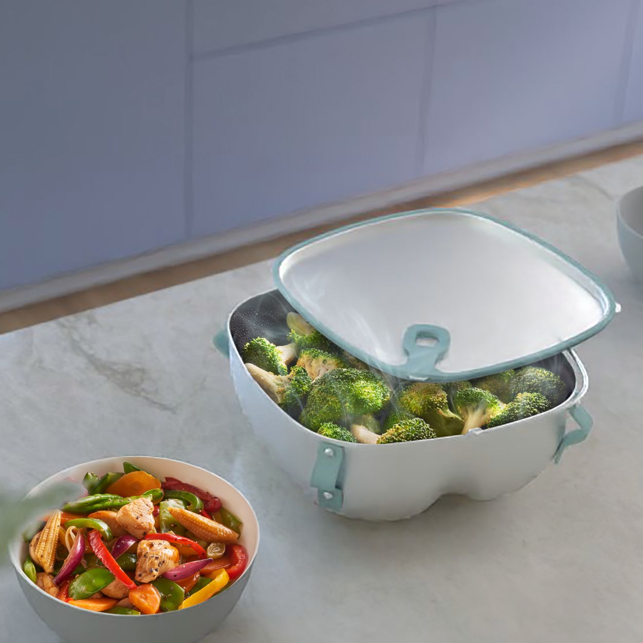 The first airfryer accessory to steam and stir-fry