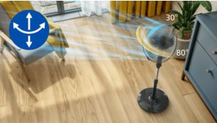 Automatic rotation and tilting to feel the breeze anywhere