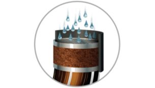 Zetsysteem met optimale druk voor volle, ronde koffie