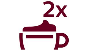 Ausreichend Milchschaum f&uuml;r 2 Cappuccinos
