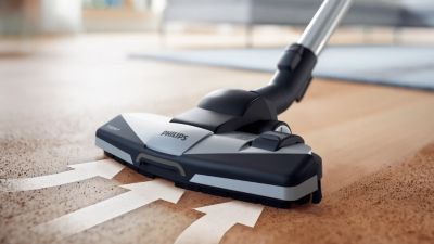 „TriActive+“ LED antgalis padeda kruopščiai išvalyti vos matomas dulkes