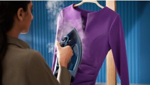 Disparos verticais de vapor para roupa pendurada