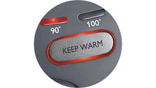 Funkcja trzymania ciepła utrzymuje stałą temperaturę wody