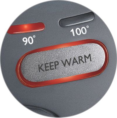 Funkcija ohranjanja toplote ohranja vodo pri nastavljeni temperaturi