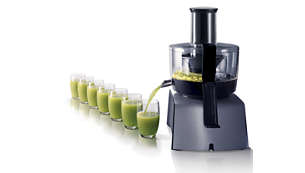 Up to 200% faster juicing vs. other food processor juicers
