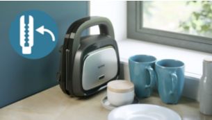 Compact, verticaal op te bergen, bespaart ruimte in de keuken