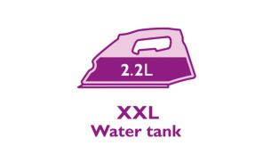 Velik 2,2-litrski v celoti viden zbiralnik za vodo