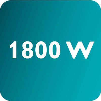 Potencia de hasta 1800 W para una salida de vapor de flujo alto y constante