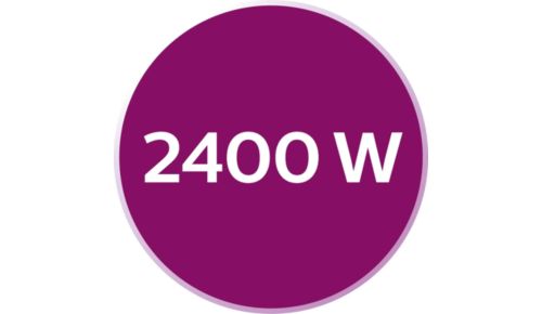 2400 W voor een korte opwarmtijd van het strijkijzer