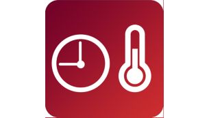 時間と温度を簡単にコントロールできるデジタルスクリーン