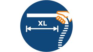 Llega a todos los rincones gracias a la empu&ntilde;adura ergon&oacute;mica extralarga