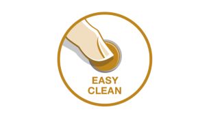 Easy-Clean-knop voor eenvoudig schoonmaken